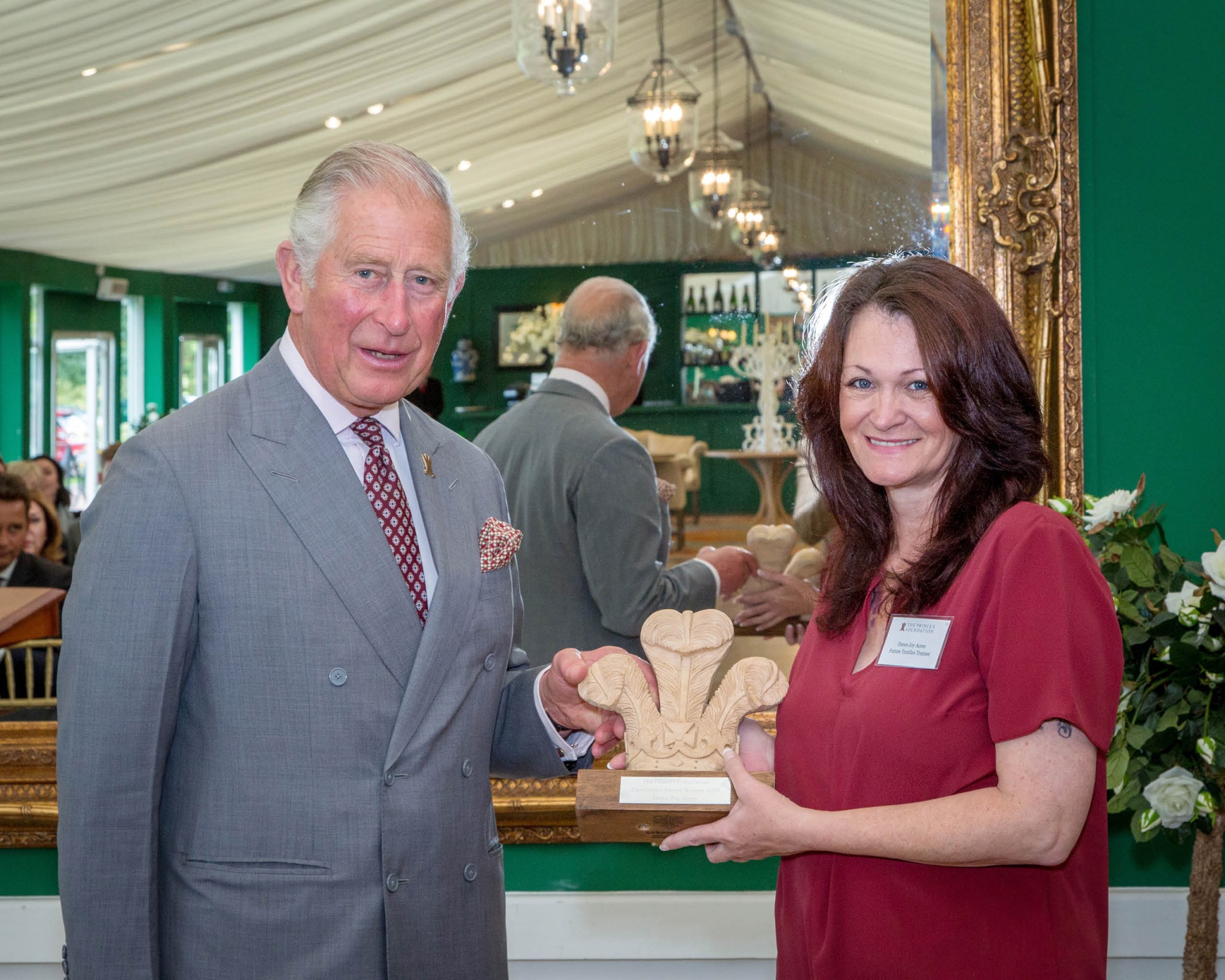 Image of A student with HRH Prince Charles