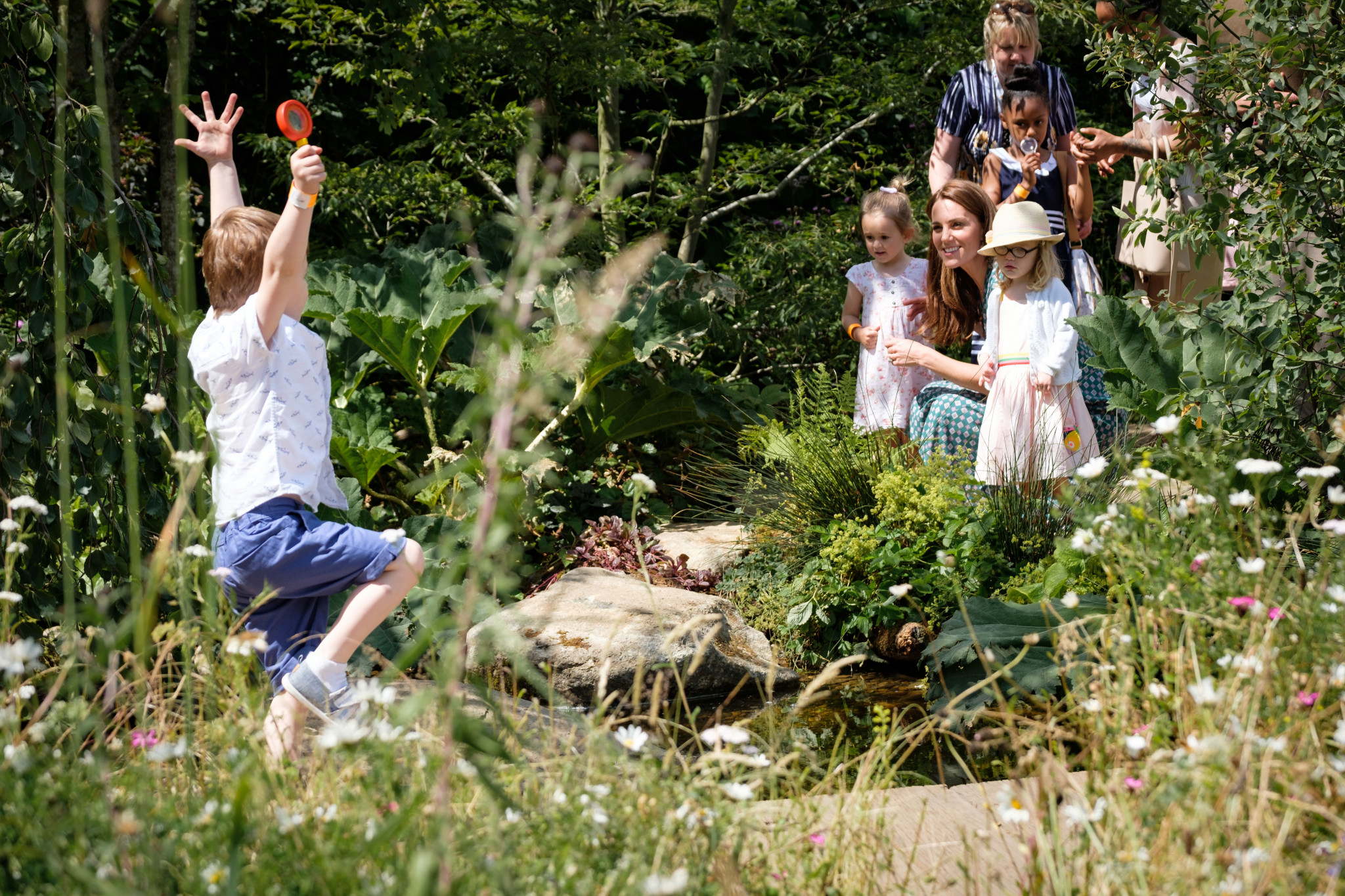 A photo of The Duchess of Cambridge and children