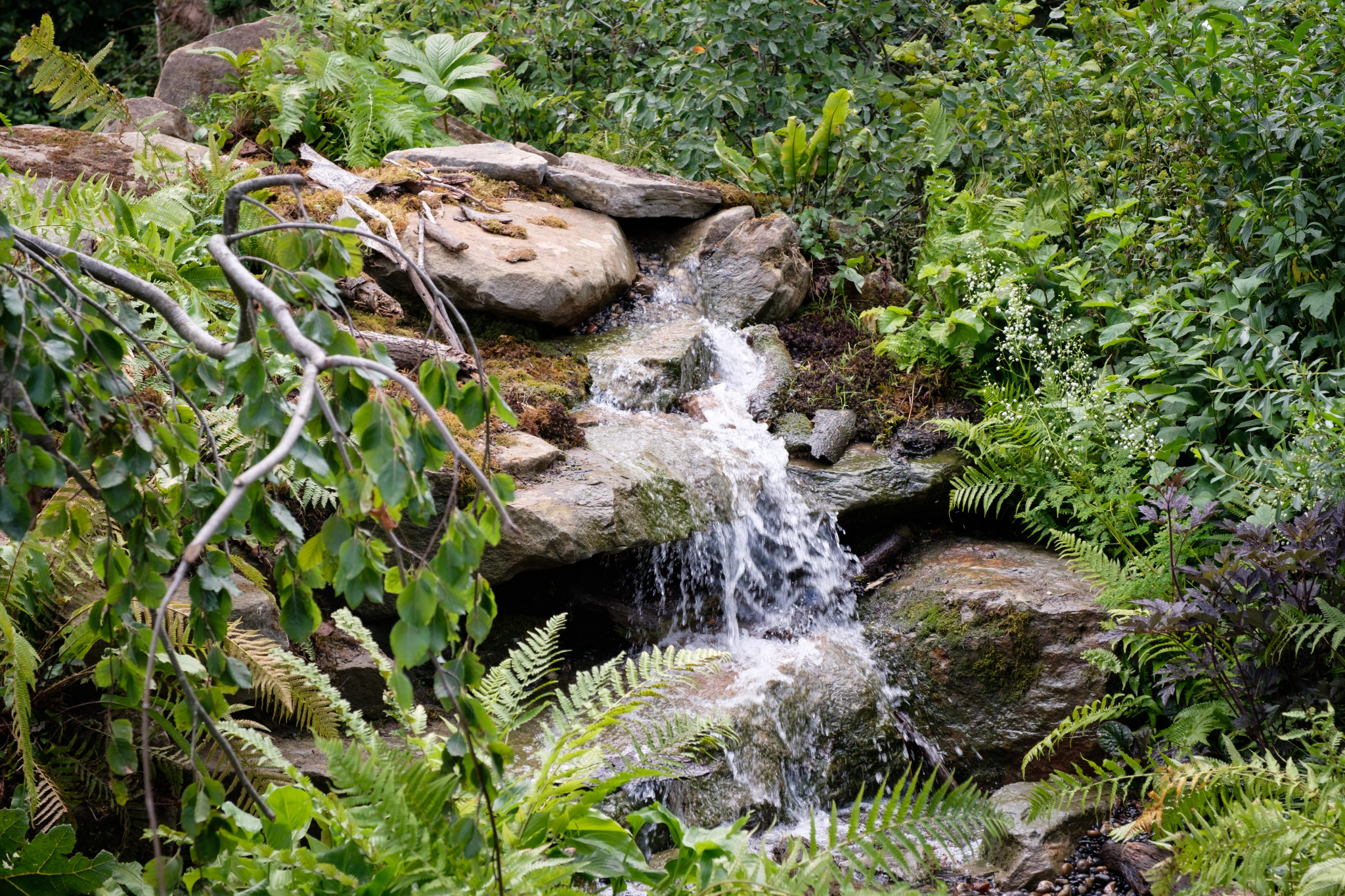 A photo of a waterfall