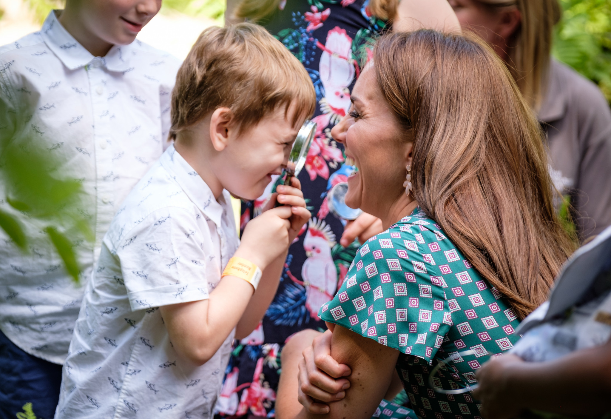 A photo of The Duchess of Cambridge and a little boy