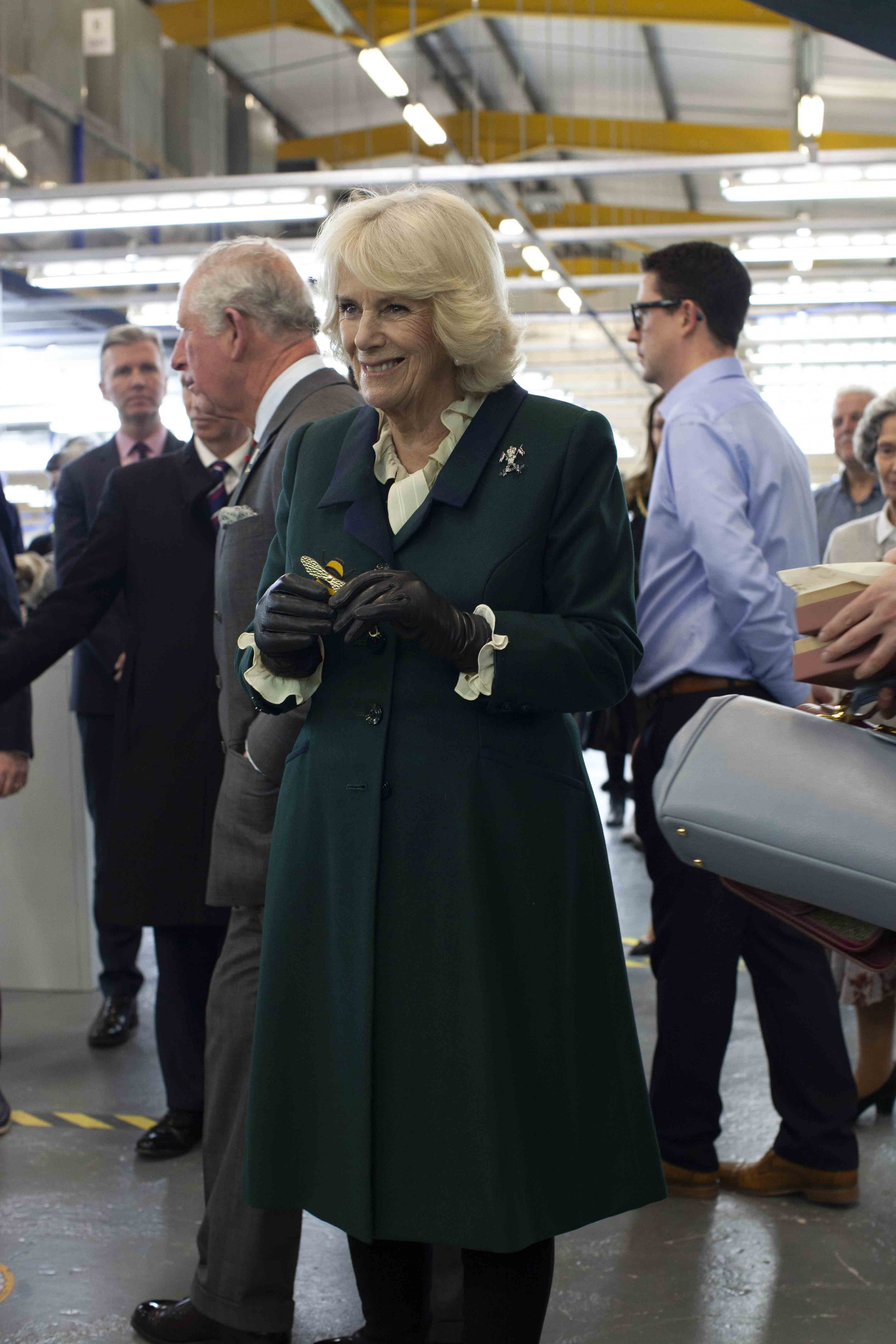 The Duchess of Cornwall at The Cambridge Satchel Company