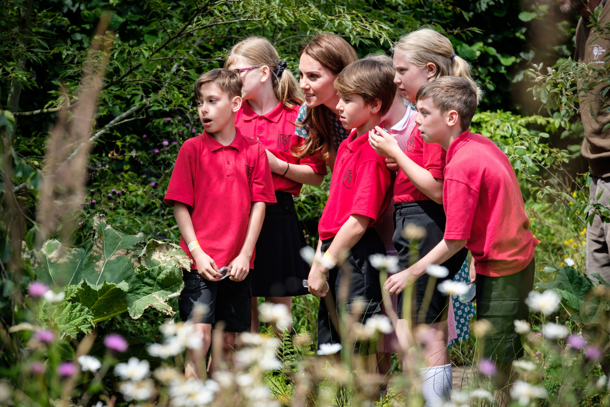 A photo of The Duchess of Cambridge and children