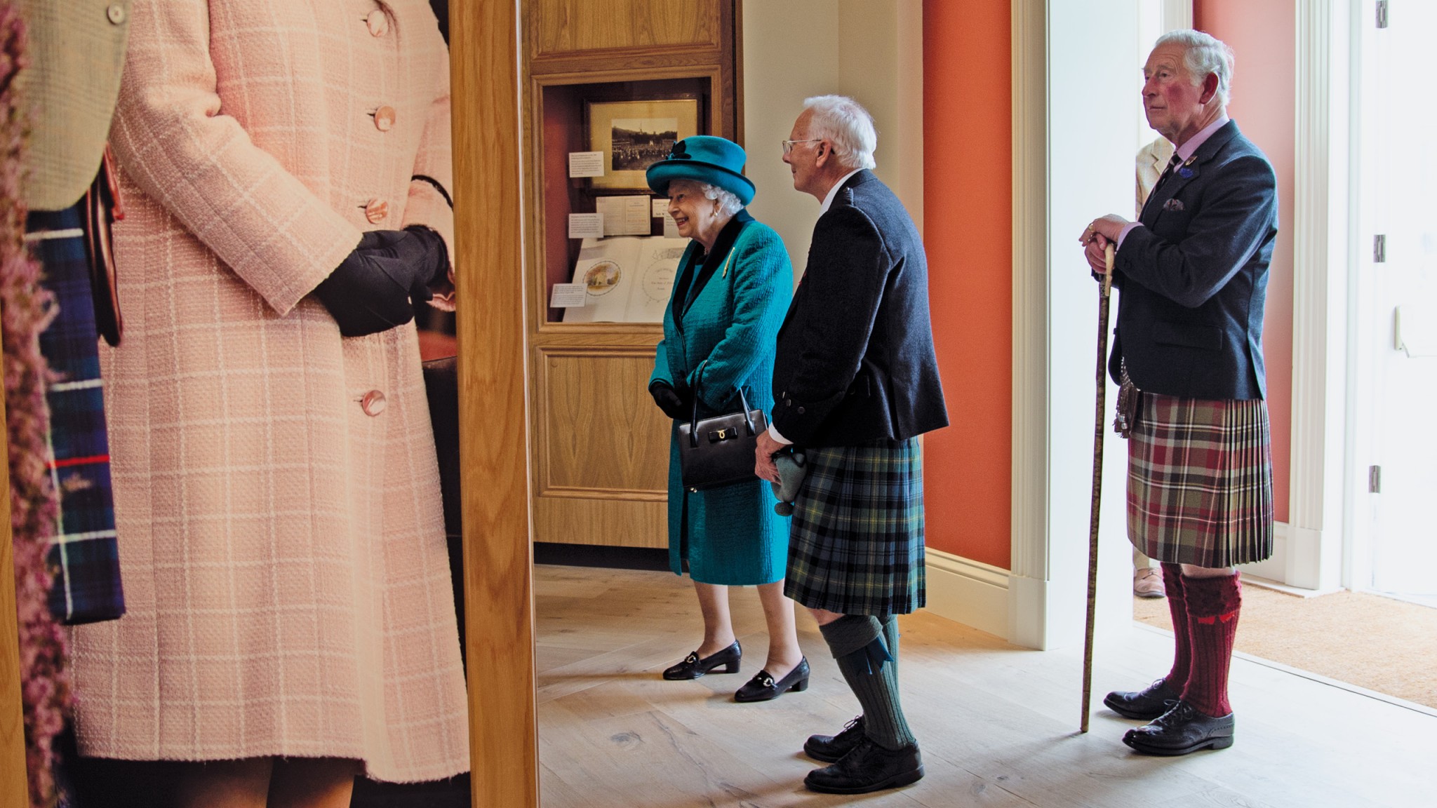 Image of the Her Majesty The Queen visiting the new Highland Games Pavilion